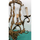 Vintage Italian Florentine Tole Wall Sconce 5 Light Gold Gilt Metal Hollywood Re