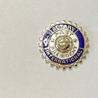 10k Solid Gold Rotary International Past President Pin W diamond 1 31grams