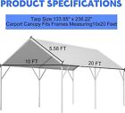 10  X 20  Portable Heavy Duty Canopy Garage Tent Car Carport Shelter Steel Frame