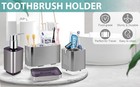 Toothbrush Holder Toothpaste Organizer Drainage For Bathroom Vanity  Detachable
