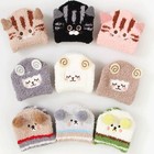 Zpaqi Women Cute Animal Fuzzy Velvet Short Slipper Socks Fluffy Warm Non-slip Ho