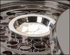 Stackable Communion Tray With Center Bread Plate   Tray Cover - Stainless Ste   