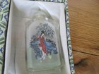 Oriental Snuff Bottle Painted From Inside Reverse In Box Thick Glass