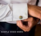 World Globe Earth Vintage Style Handmade Cuff Links Round Glass Cufflinks Him