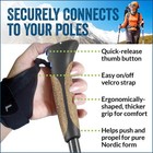 York Nordic Ultralight Folding Walking Poles - Travel Ready - Rubber Feet