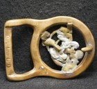 Wl05148 Very Cool Vintage 1970s    abstract Artwork    Unisex Brass Belt Buckle