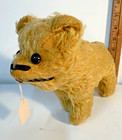 Vintage Steiff-style Mohair Stuffed Standing Puppy Dog Animal Toy Mid-century