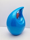 Blue Teardrop Cremation Urn For Human Ashes Adult Large Memorial 200 Cu In Earns