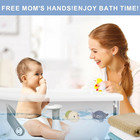 Baby Bath Seat With Thermometer  Non-slip Infant Toddler Bathtub Seat 6-24m Gray