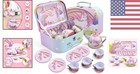 Unicorn Tea Party Set For Kids  15-piece Pretend Play Tea Set For Girls Ages 3-6