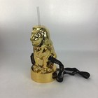 Mgm Grand Las Vegas Sipper Cup Gold Lion Leo Lanyard Casino Plastic 10    Tall