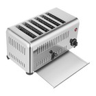 Commercial 6-slice Toaster 1 1 Inch Slots Toasted Bread Bagels Waffles Machine