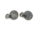Vintage Middle Eastern Islamic Cufflinks Crescent Moon Star Silver Tone Arabic