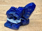 Rare Signed 20th Century Chinese Lapis Lazuli Hand Carved Figural Mountain 