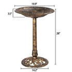28  Vintage Birdbath Height Pedestal Durable Bird Bath Yard Garden Decor