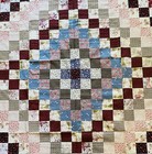 New Cotton Patchwork Quilt Top  86  X 92   Around The World  W-k