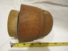 Antique Wood Butter Mold 3-leaf Firn Wooden Butter Press Pat Mold Plunger Press