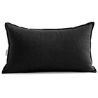 Cotton Linen Decorative 12 x20  Lumbar Throw 20  X 12   pack Of 1  Black