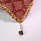 Vintage Victorian Style Lampshade Burgundy Red Gold Beaded Tassel Trim Diamond 