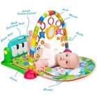Baby Gym Play Mat And Piano Gym With Tummy Time Mat  Musical Light Activity Cent