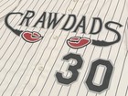 Game Used Hickory Crawdads  30 Milb Wilson Mlb Pirates Sal 95th Anniv Jersey 46