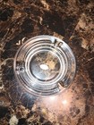  5 vintage Round Clear Glass Cigar cigarette Ashtray 4    Heavy Glass 3 Slot