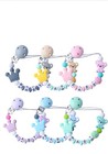 1 dummy Clip Baby Boys Girls Pacifier Soother Chain Holder Strap Clips Silicone