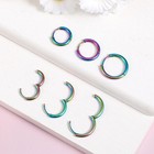 Stainless Steel Thin Huggie Hoop Earrings 8mm 10mm 12mm Cartilage Sleeper
