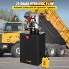 20 Quart Double Acting Hydraulic Pump 12v Dump Trailer Power Unit Iron Tank