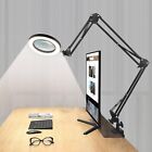 Magnifying Glass Desk Lamp With 3-section Swing Arm And Big Clamp  Magnifying   