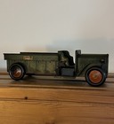 Vintage 1920s Structo Pressed Steel 17  Us Army Truck- Beautiful 