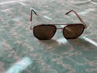 Pugs Gear M12 Aviator Sunglasses Brown Metal Frame Brown Tinted Lenses Frameonly