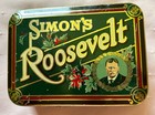 Vintage Tobacco Litho Tin Simon s  roosevelt Cigar  Simon   Son 1920   s