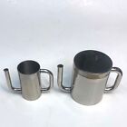 Sergio Asti Icm Italy Post Modern Stainless Steel Coffee Pot W  Lid And Creamer