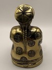 Vintage Japanese Brass bronze Gilt Bronze Man Carryingbox  Figural Incense Burn