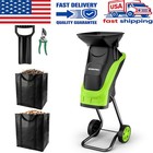 Workpro 15a Corded Leaf Mulcher Portable Garden Shredder With Collection Bag