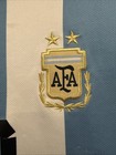 Argentina Messi 10 Soccer Jersey Afa Football Shirt Striped Youth Size 28