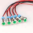 5pcs 8mm Led Metal Indicator Light Ac dc 12-24v Waterproof Signal Lamp Pilot    