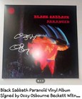 Ozzy Osbourne Autographed Signed Black Sabbath Paranoid Vinyl