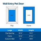 Petsafe Wall Entry 100lb Dog cat Door Large Telescoping Frame Weatherproof White