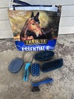 Upcycled  used  Horse Grooming  brushes Set 7 Pieces Blue