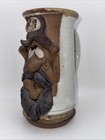 Xl Mahon Made Stoneware 48oz Face Mug Beer Stein Tankard Vintage Art Pottery 3d