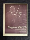 Ruggiero Ricci 1955 Booking Ad Musical Performer Concert Violinist