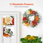 Vevor 24  Front Door Welcome Wreath Artificial Hanging Outdoor Wall Decor Spring