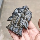 Chinese Carved Double Figure Tibet Hongshan Culture Mascot Collection Pendant