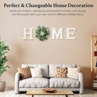 Wood Home Sign For Wall Decor Wooden Home Letters With Wreath Artificial Euca   