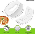 White Stainless Steel Pizza Cutter Rocker Sharp Blade With Protective Cover