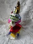 Vintage Blown Glass Snowman W  Presents 7 5    Christmas Tree Ornament