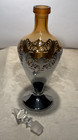 Vintage Farber Bros  Krome Kraft Chrome amber Glass Decanter W  Stopper