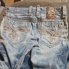 Rock Revival Scion Acid Wash Slim Straight Jeans Mens S33 